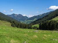 Österreich - Farmkehralm - Blick zurück ins Inneralpbach Tal